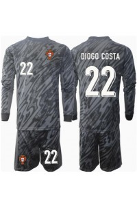 Portugal Diogo Costa #22 Keeper Babyklær Borte Fotballdrakt til barn EM 2024 Lange ermer (+ Korte bukser)